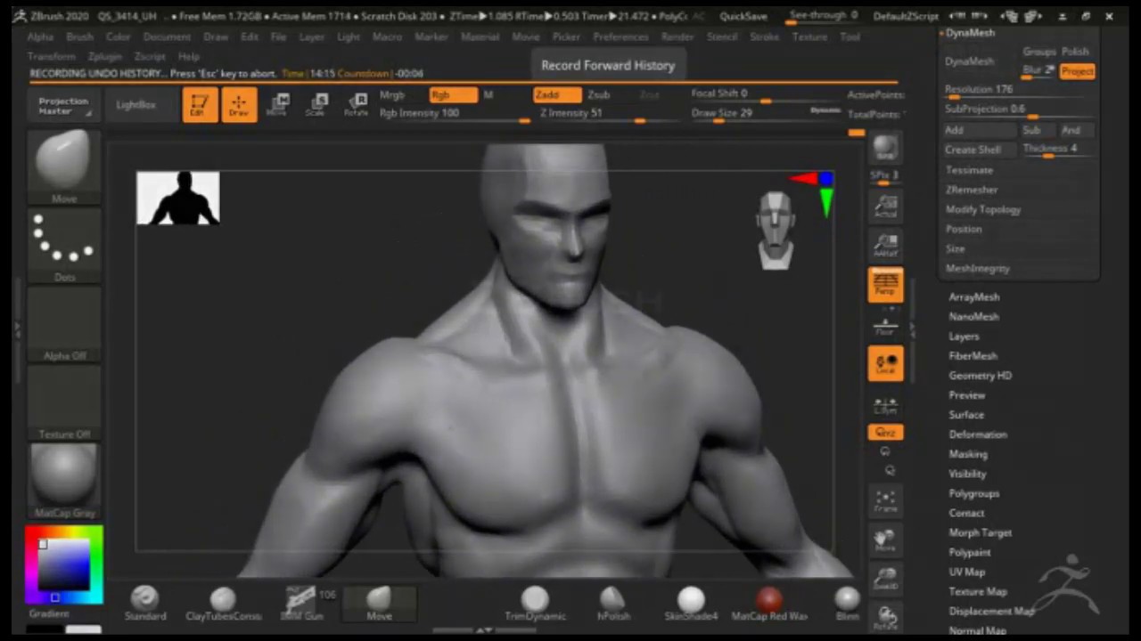 make maniqui into clay in zbrush