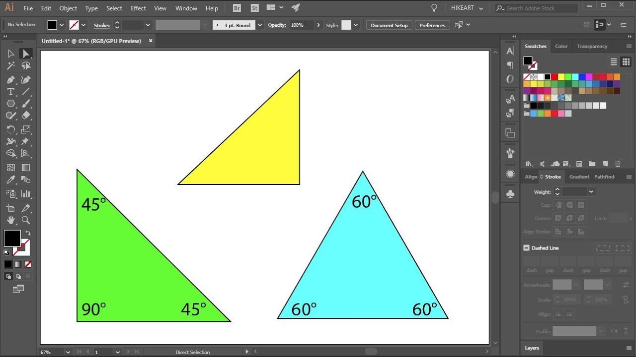 how to make a triangle in illustrator