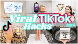 TIKTOK CLEANING HACKS + LIFE HACKS | TESTING VIRAL TIKTOK HACKS PART 4| CLEANTOK