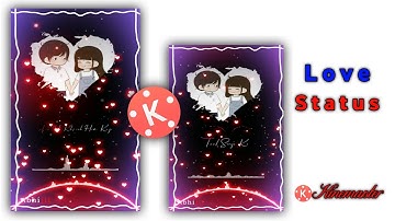 How to Make Triending Full Screen Heart & Love Lyrics Whatsapp Status  Editing in Kinemaster |