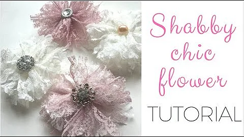 No Sew, no glue Easy shabby chic flower tutorial! DIY