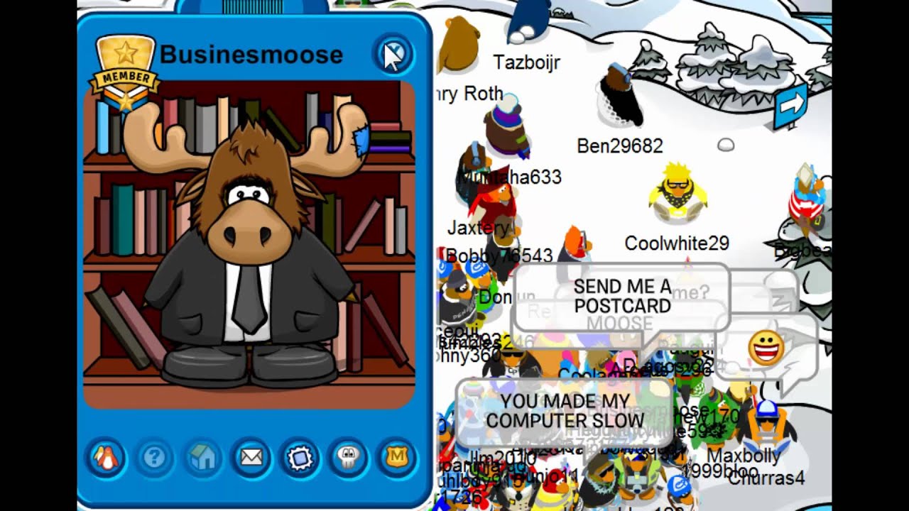 Club Penguin - Businesmoose On Sleet!