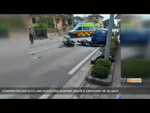 SCONTRO FRA DUE AUTO, UNA MOTO E UNO SCOOTER: GRAVE IL CENTAURO | 16/10/2023