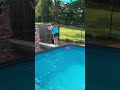 Gymnastics pool fail moment #funny #fail #pool #shorts