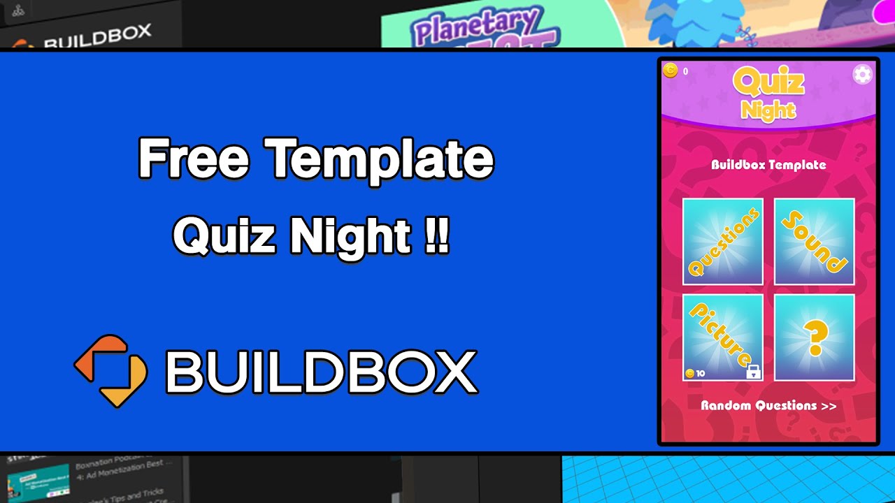 Buildbox Free Template (Quiz Night) #Freebuildboxtemplates