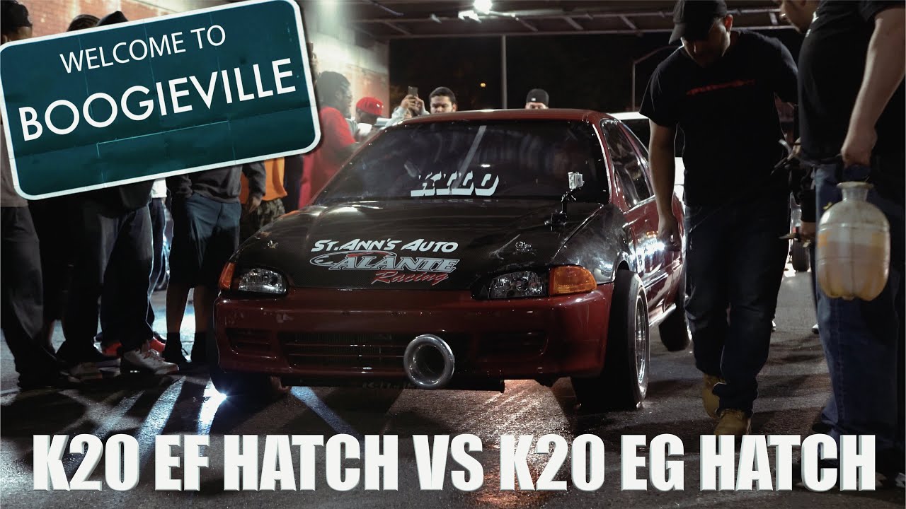 Chopped Up Stock K20 EF Hatch vs Stock K20 Eg hatch Head Up