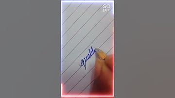 Cursive Handwriting in English