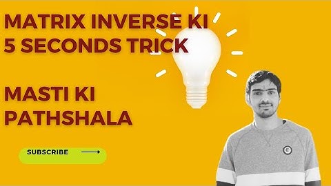 matrix Inverse : unlock 5 second trick.