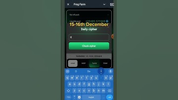 Frog Farm Daily Cipher Code | Frog Farm | 15 December | Frog Farm Daily Cipher Code video |