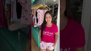 Pijama Feminino Curto Na Cor Rosa E Pink, T-Shirt Viscolycra Com Frase E Short Em Cotton Estampado