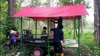 in the rain and lightning, spent the night in a motorbike tent #solobushcrafthujanderas