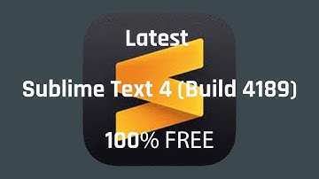 Sublime Text 4 Build (4189)