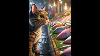 Caught Red-Pawed! 🐟😹 - Funny Cat Animation #shorts