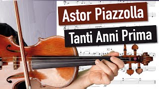 Astor Piazzolla: Tanti Anni Prima (Ave Maria) CLOSE UP | Violin Sheet Music | Piano Accompaniment