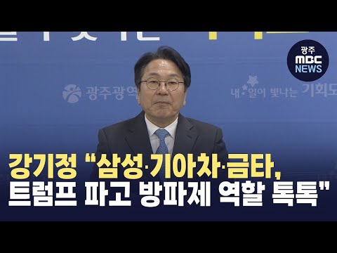 <strong>강기정</strong> “삼성ᐧ기아차ᐧ금타, 트럼프 파고 방파제 역할 톡톡”