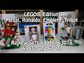 Review LEGO Messi, Ronaldo, Emblem und Trikot (Editions Sets 43015, 43016, 43032, 43033)