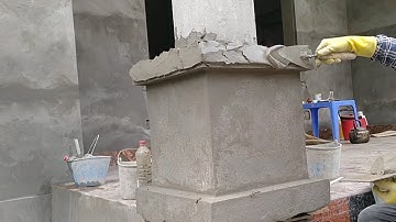 Chân Cột Vuông Đẹp.Cách Đắp Phào Chỉ Chân Cột |Góc Xây Dựng Thi công xây dựng