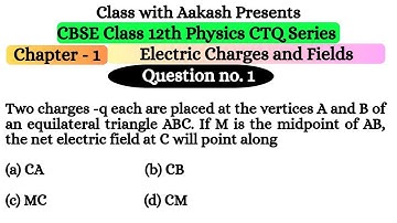 Two charges -q each are placed at the vertices A and B of an equilateral triangle ABC. If M is the..