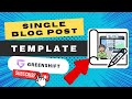 How to Build a Custom Single Blog Post Layout with GreenShift WP