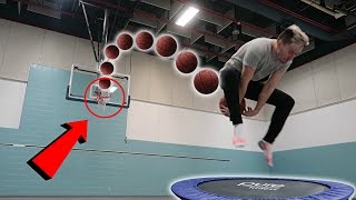 IMPOSSIBLE TRAMPOLINE BASKETBALL TRICK SHOTS!!!