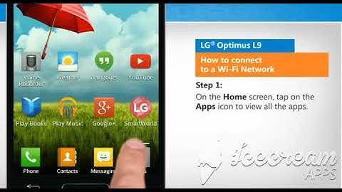 How to connect to a Wi Fi Network in LG Optimus L9