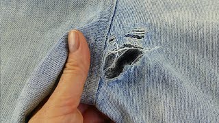 Amazing Repairing Jeans between the legs | Sewing tips How to fix a HOLE in jeans | Ways DIY & Craft