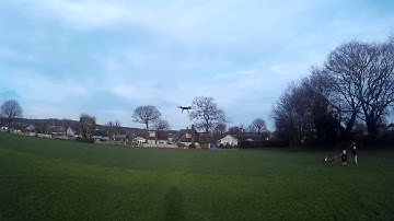 Syma X8C first test flight. (Very windy!)