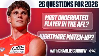 Charlie Curnow's TOUGHEST match up &amp; absolutely crazy movie take 🧐 | Quickfire Questions | Fox Footy