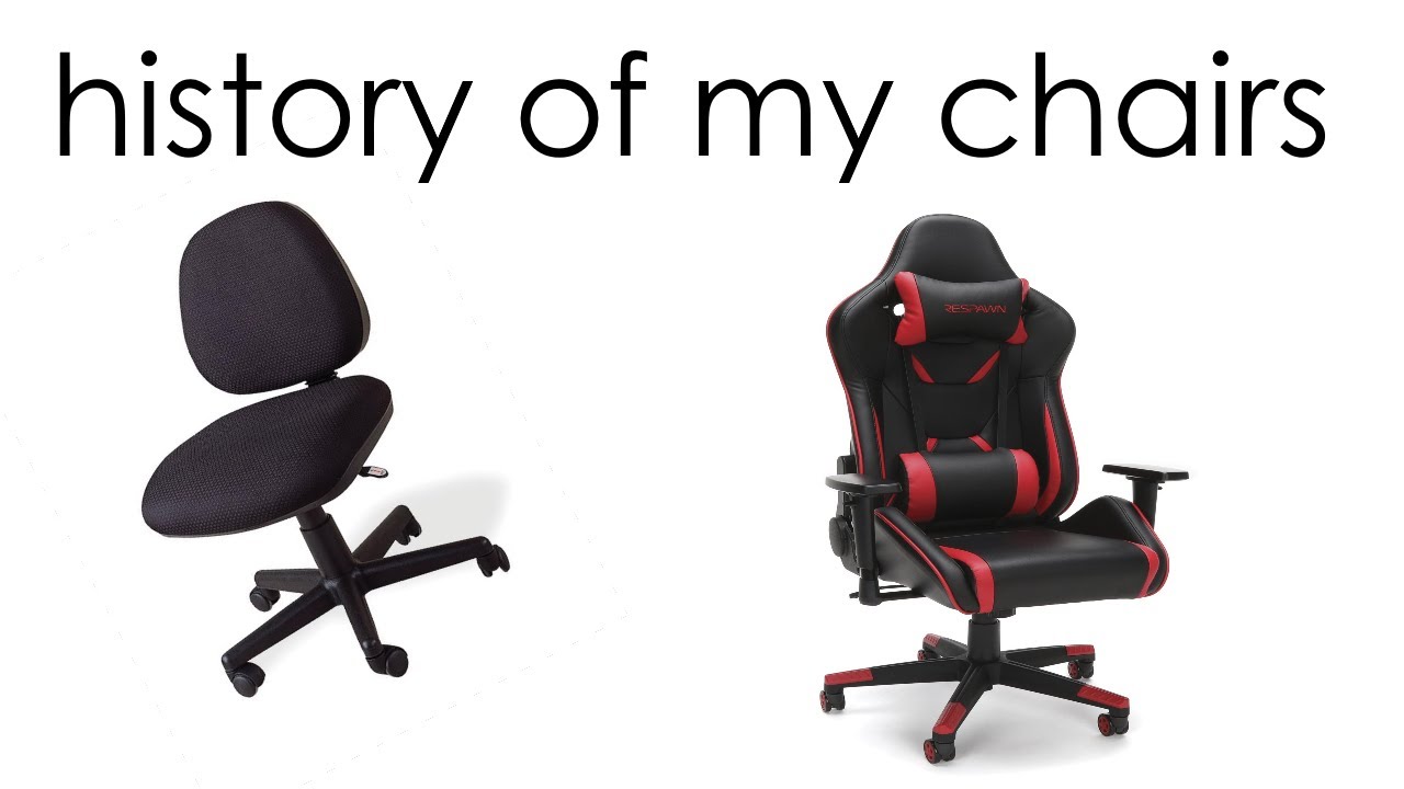 the history of my different chairs | four years on youtube - YouTube