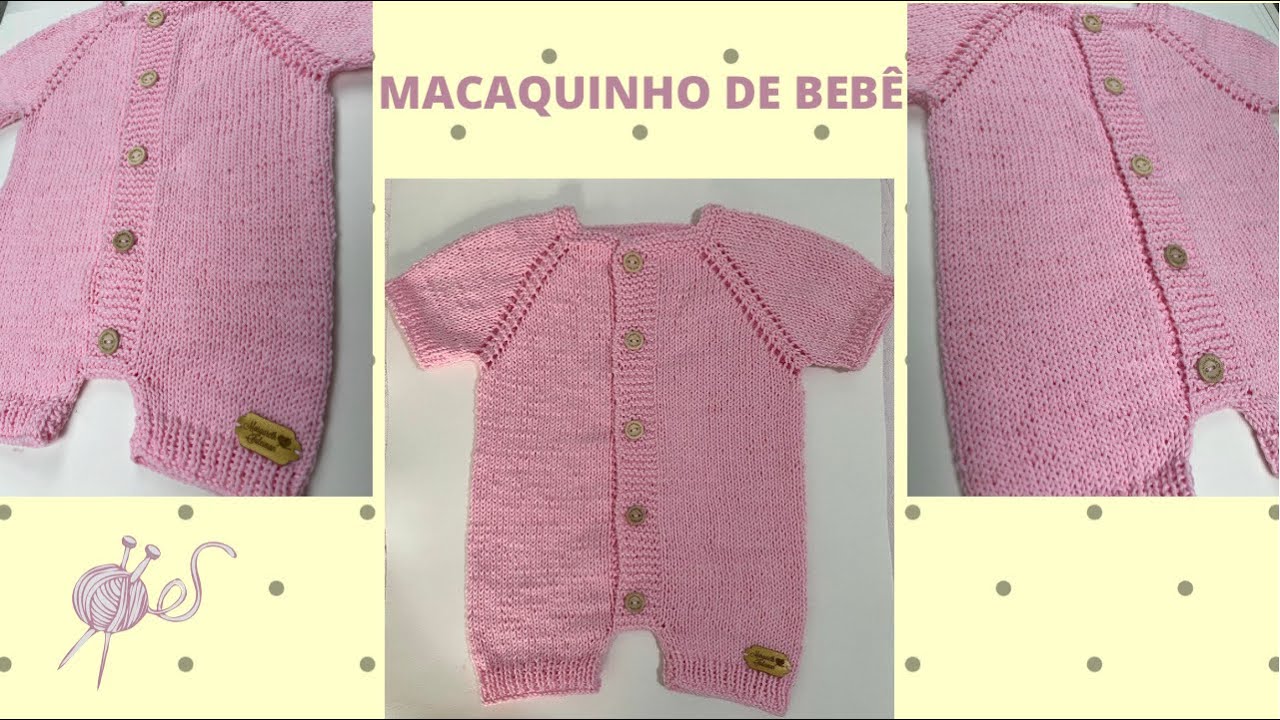 BODY DE TRICÔ PARA BEBÊ - MODELO CURTO
