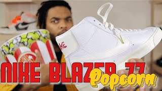 blazer popcorn on feet