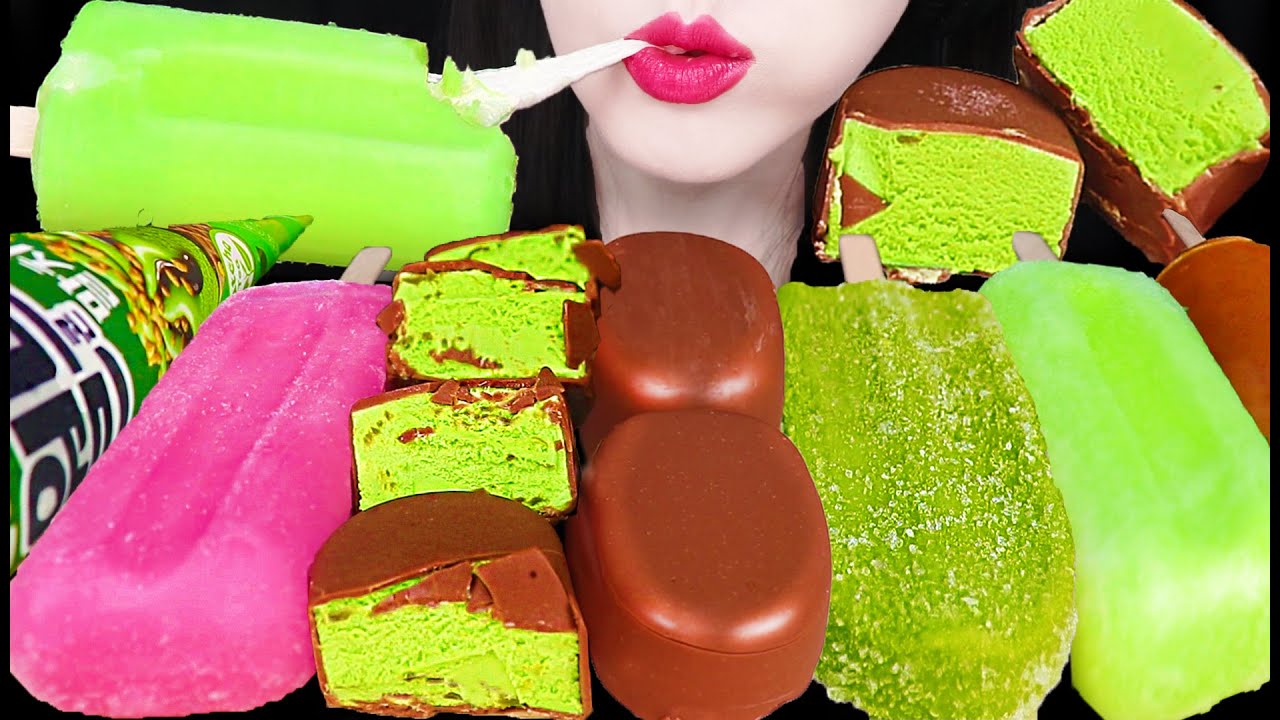 ASMR Matcha Chocolate 말차 초콜릿 먹방 Mukbang, Eating