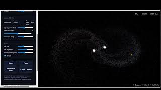 Galaxy Collision Simulation Enhanced #simulation #space