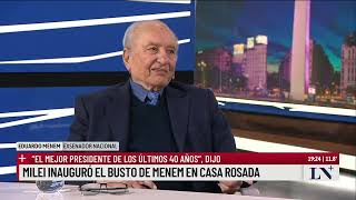 La palabra de Eduardo Menem tras el homenaje de Milei a Carlos Menem: 'Reconoció su presidencia'