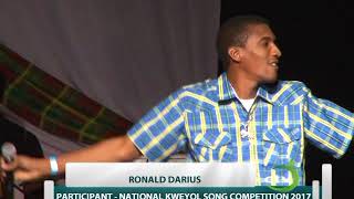 RONALD DARIUS at Kweyol Song Competition 2017 [St. Lucia]