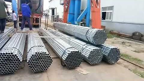 galvanized steel pipe loading container video