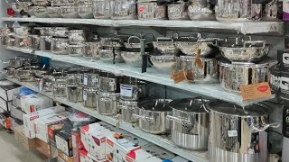 kitchen stainless steel vessel/space saving organizers/biriyani pot/kadai/milk pan/cookware/