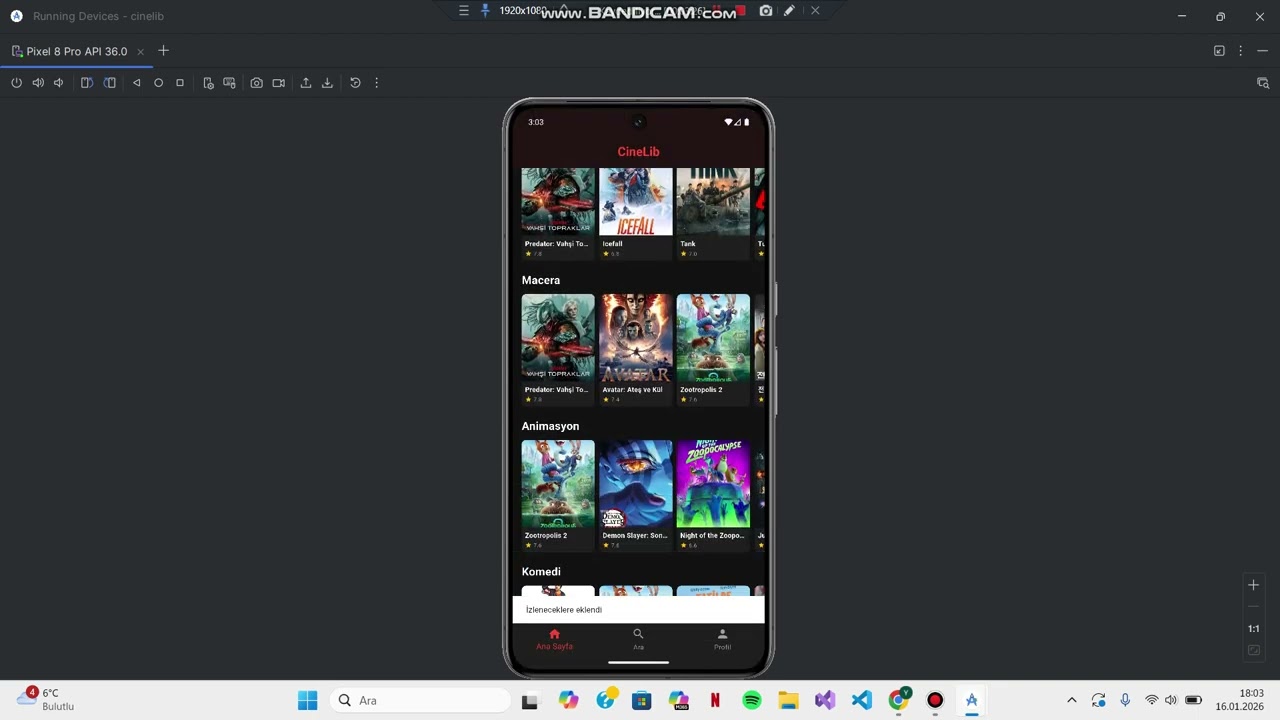 CineLib: Film Eleştiri ve Sosyalleşme Uygulaması