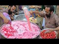 Fresh strawberry milkshake  how to make refreshing special summer drinks karachi food street