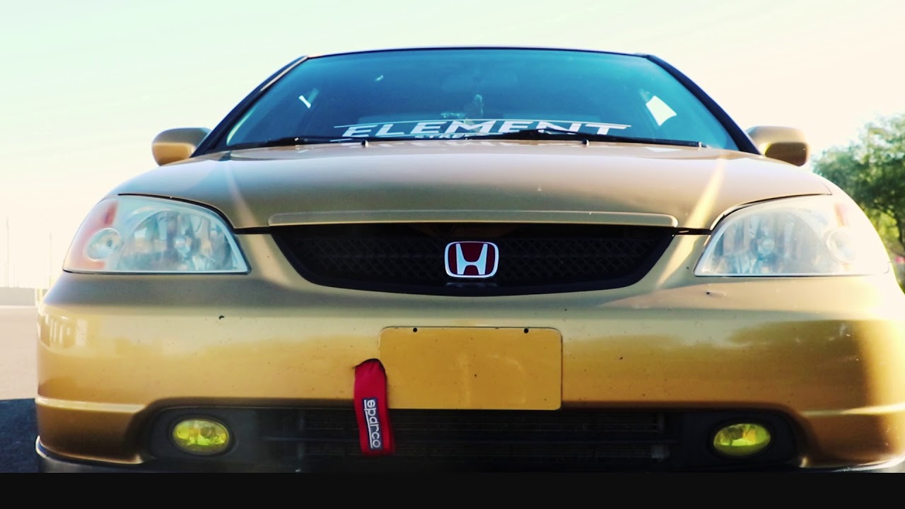 Riced In Gold. Static gold Honda Civic em2 - YouTube