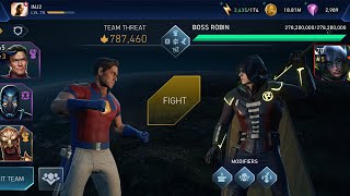 Sub Boss ROBIN Solo Raid Battle Injustice 2 Mobile Gameplay 