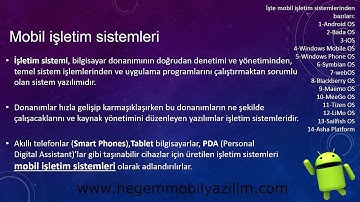 Ders 11: (Android) 4.1 Android isletim sistemi ve özellikleri