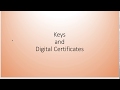 Keys and Digital Certificates
