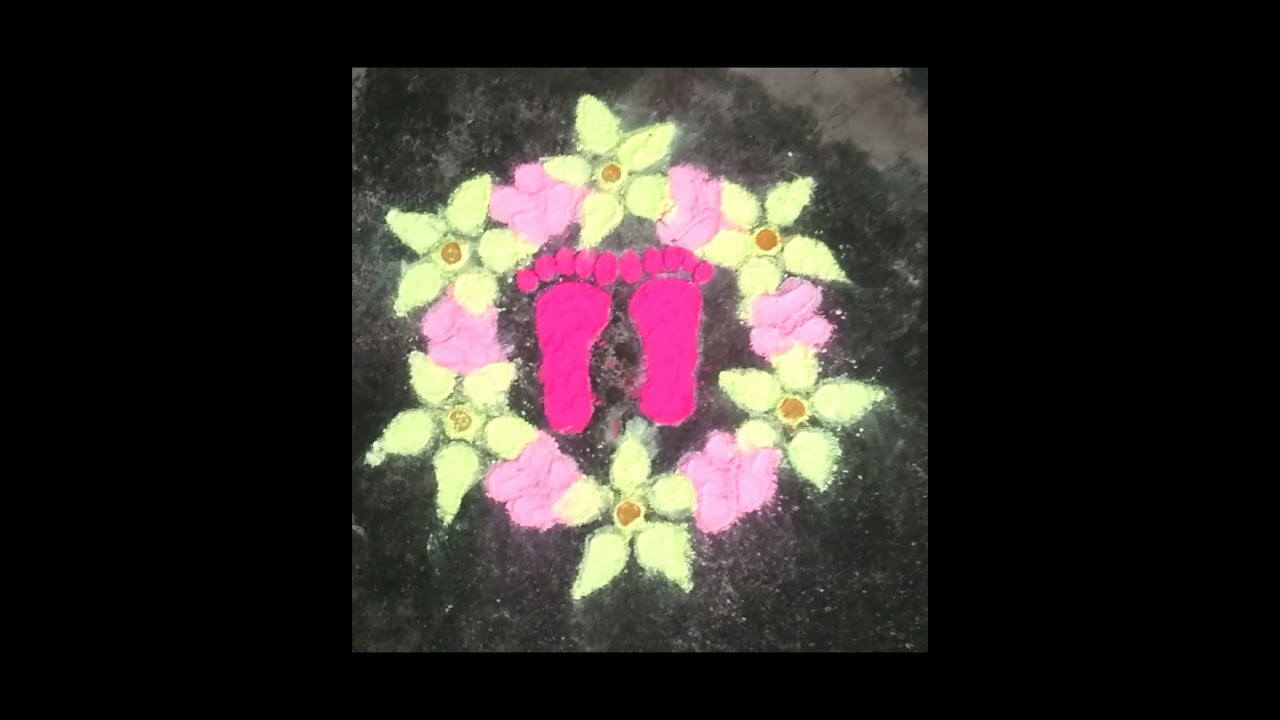 Rangoli Design with Gulal 🌟🙏 YouTube