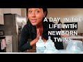 A DAY IN THE LIFE WITH NEWBORN TWINS | YOUNG MOM OF THREE