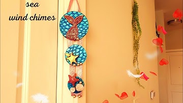 Sea wind chimes | DIY | mermaid | sea shells using cardboard | best out of waste |DIY