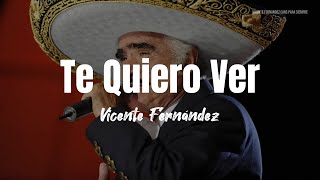 Vicente Fernández - Te Quiero Ver (Letra)