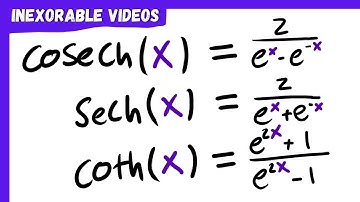 Reciprocal Hyperbolic Functions: cosech(x), sech(x), and coth(x) | Hyperbolic Functions