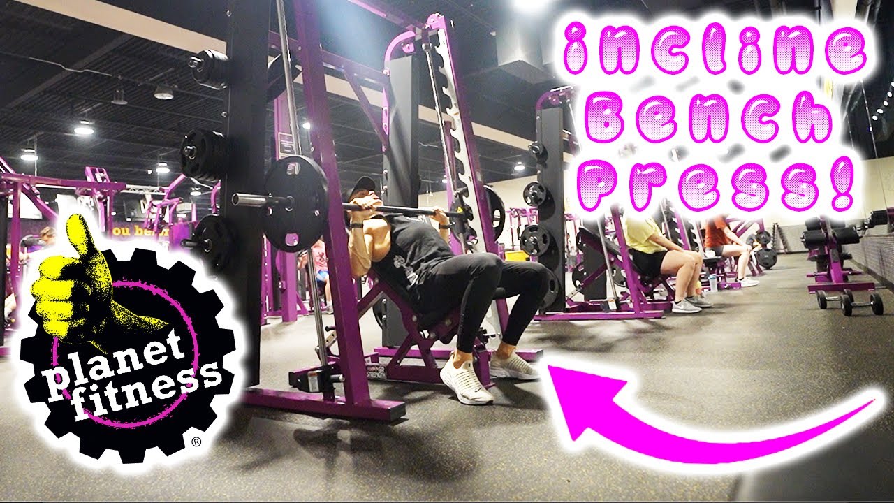 HOW TO INCLINE BENCH PRESS AT PLANET FITNESS!! (ON A SMITH MACHINE!!!) 