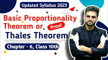 BPT Theorem Proof | Thales Theorem | Theorem 6.1| Triangle | Class 10 Math | Chapter 6 NCERT